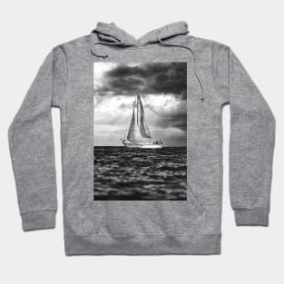 Storms & Sails. Black and White Photograph Hoodie